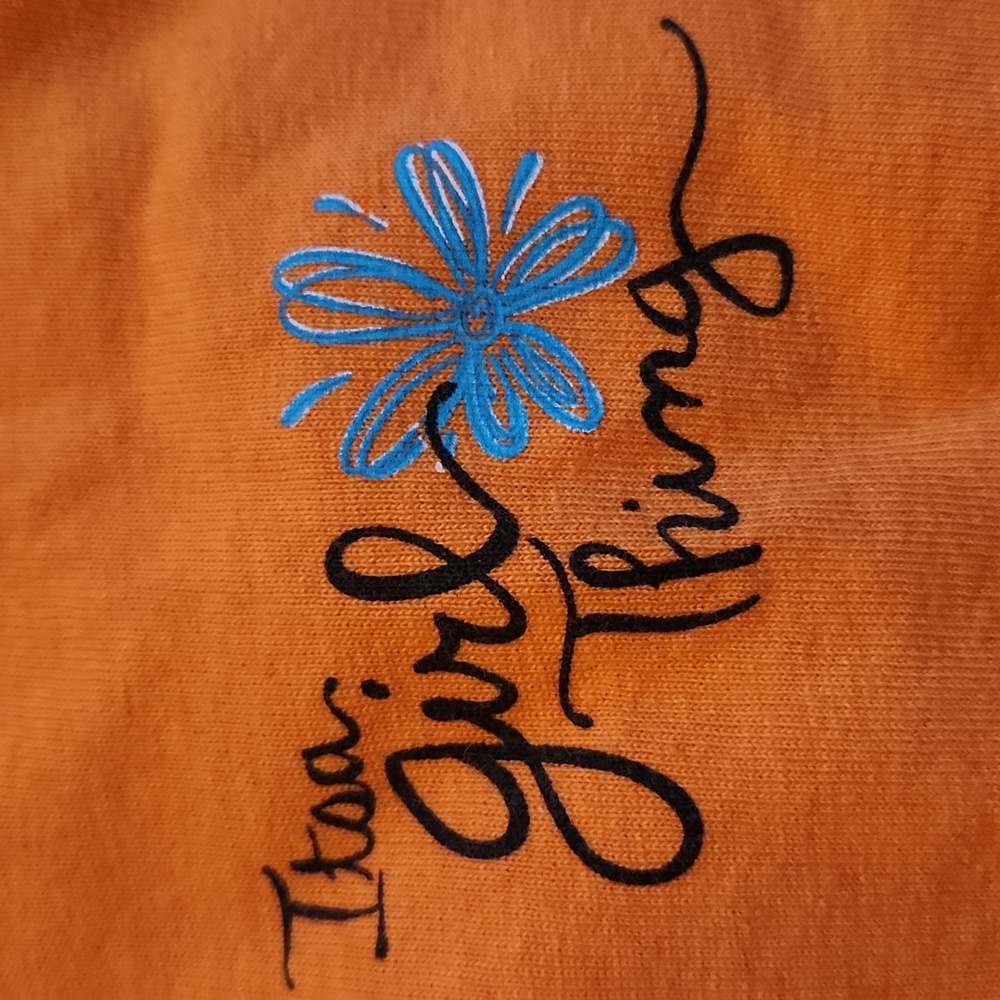 A Girl Thing Vibrant Orange Tee - Picture 2 of 5